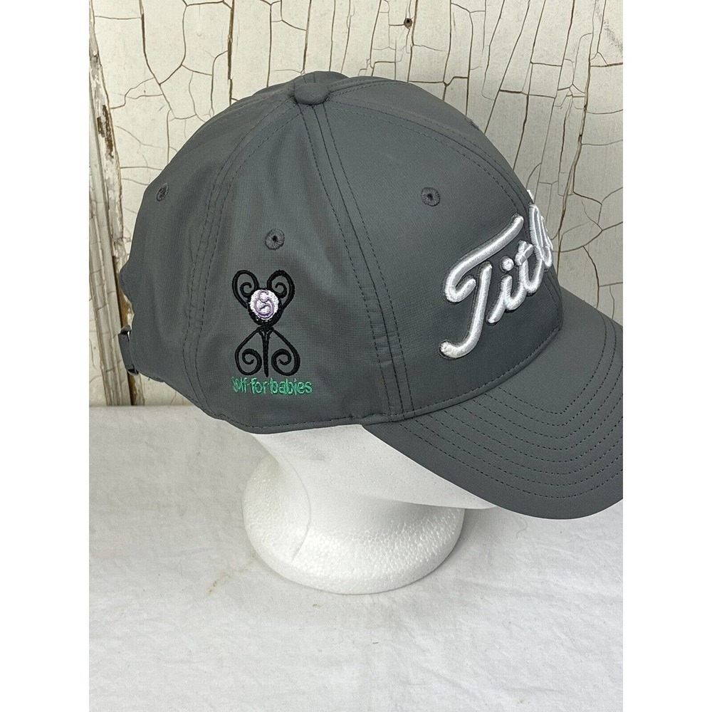 Titleist Strapback Golf Hat Gray 3D Logo Embroidery Patch Golf for Babies - Picture 3 of 9
